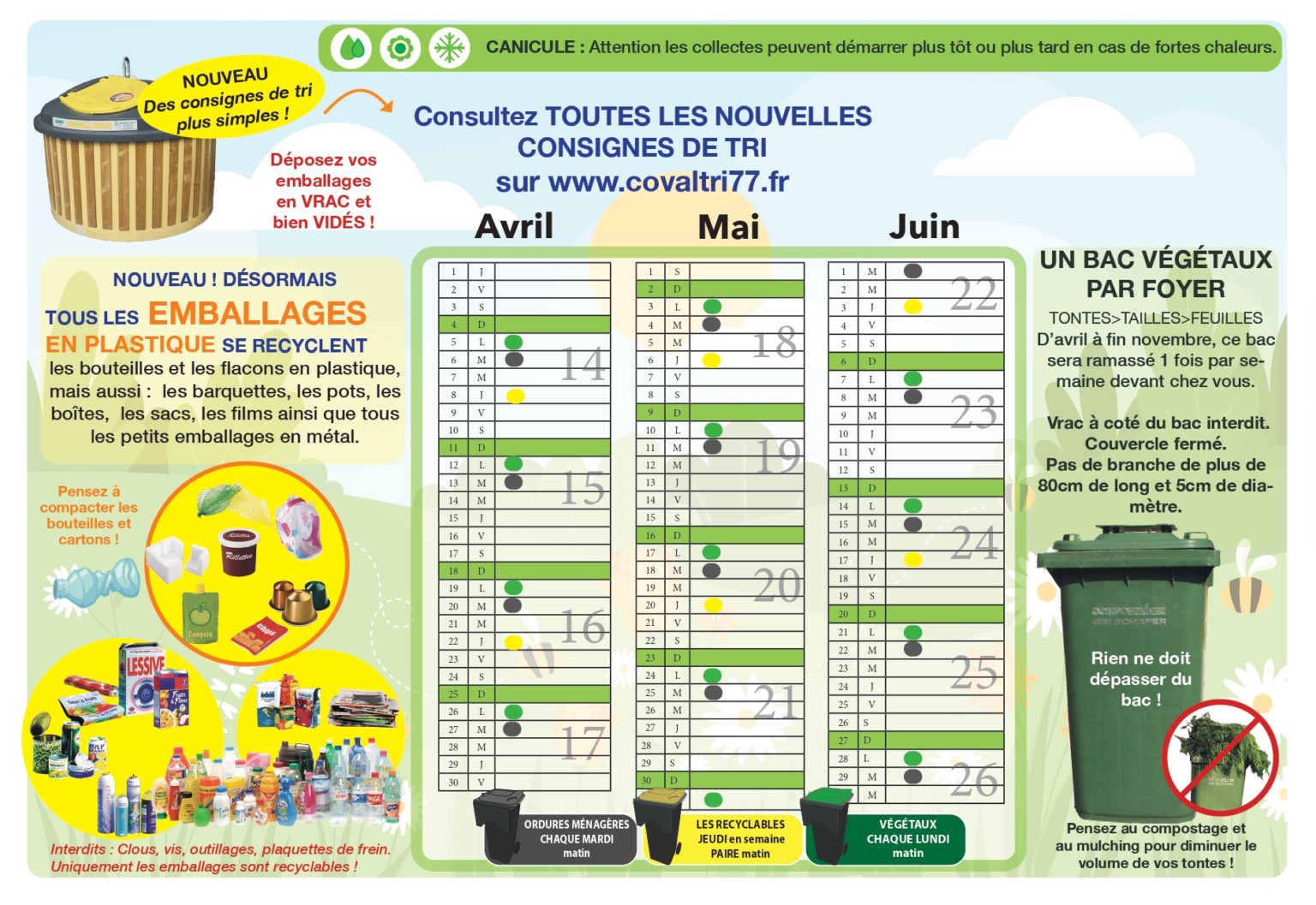 Calendrier 2021 collecte des déchets – Mouroux et ses hameaux