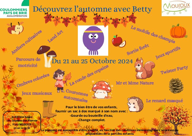 PROGRAMME ACTIVITÉS – ALSH MES’ANGES