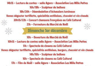 PROGRAMME DU MARCHÉ DE NOËL