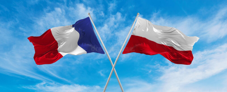 Drapeau France Pologne